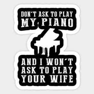 Piano Etiquette T-Shirt Sticker